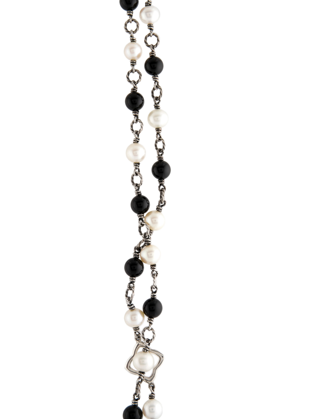 DAVID YURMAN PEARL &amp; ONYX BIJOUX NECKLACE