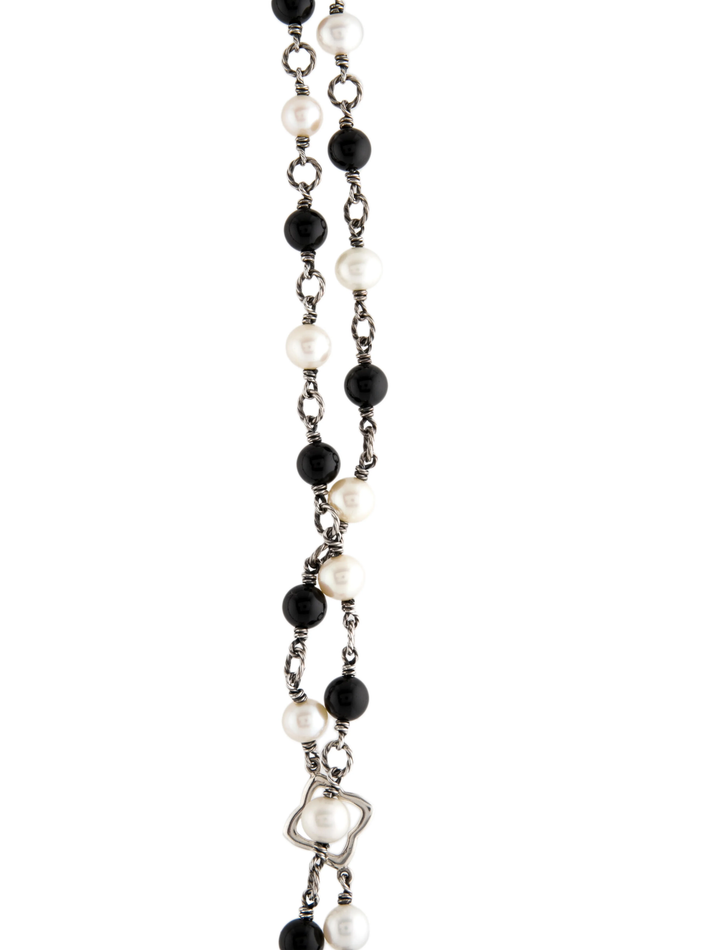 DAVID YURMAN PEARL &amp; ONYX BIJOUX NECKLACE