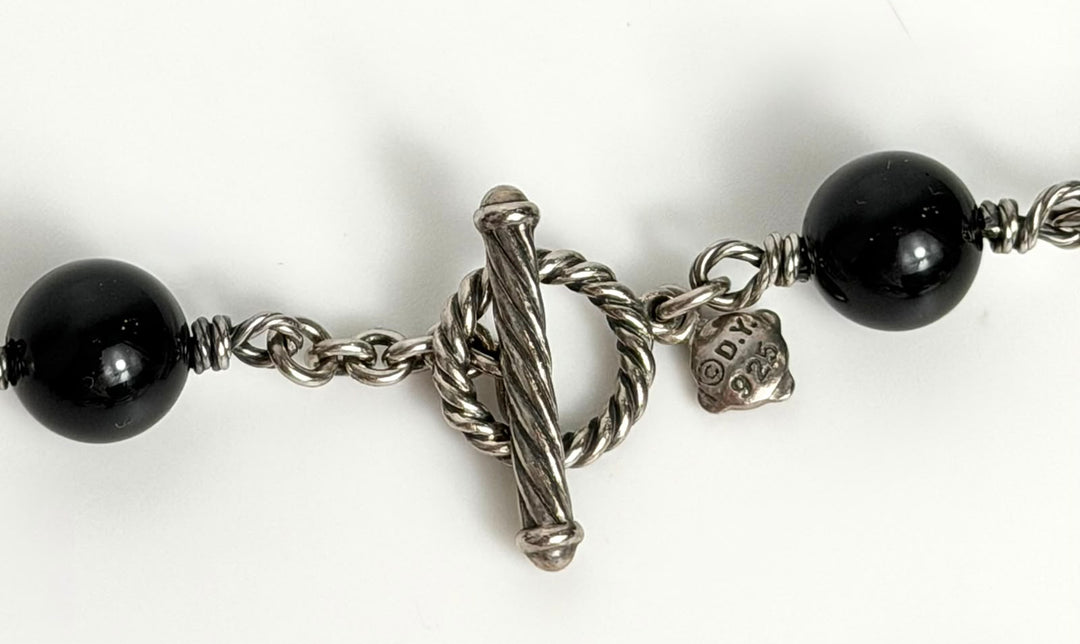 DAVID YURMAN PEARL &amp; ONYX BIJOUX NECKLACE