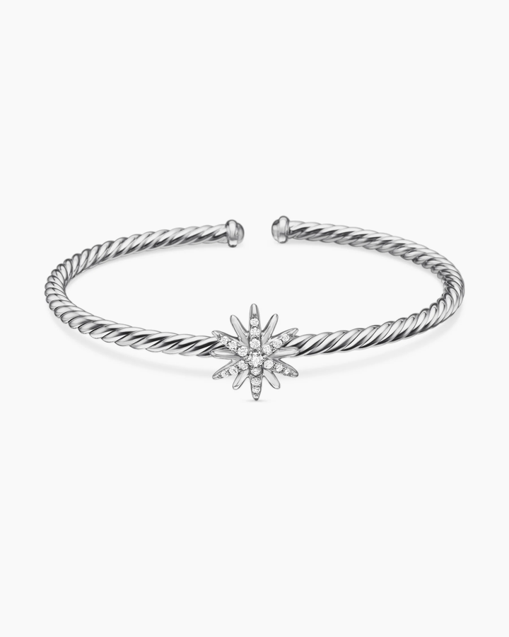 DAVID YURMAN STARBURST CENTER DIAMOND STATION BRACELET