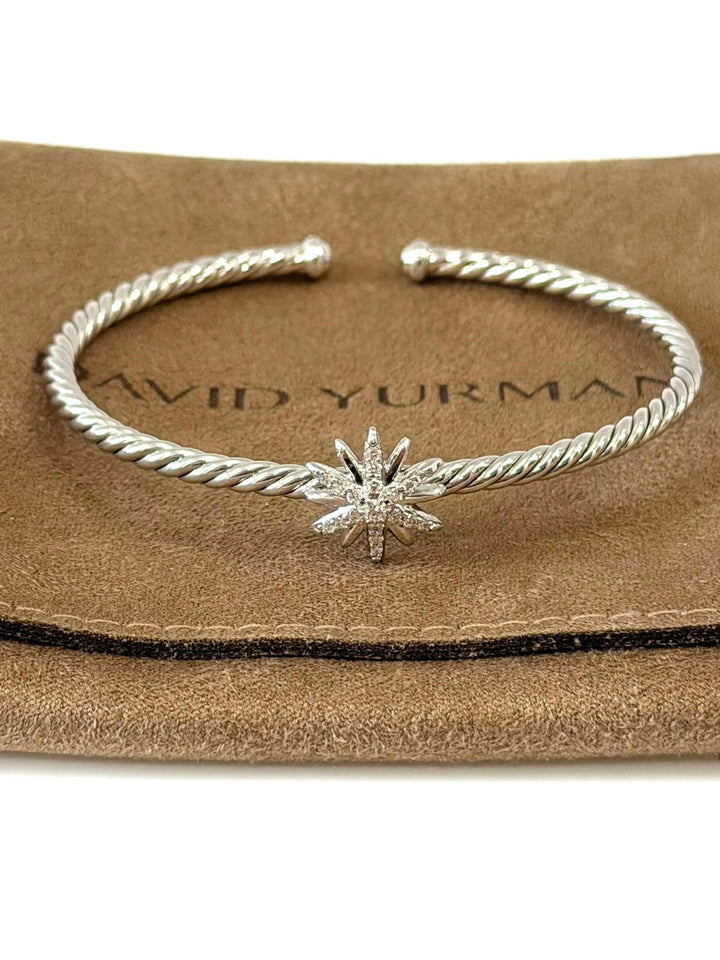DAVID YURMAN STARBURST CENTER DIAMOND STATION BRACELET
