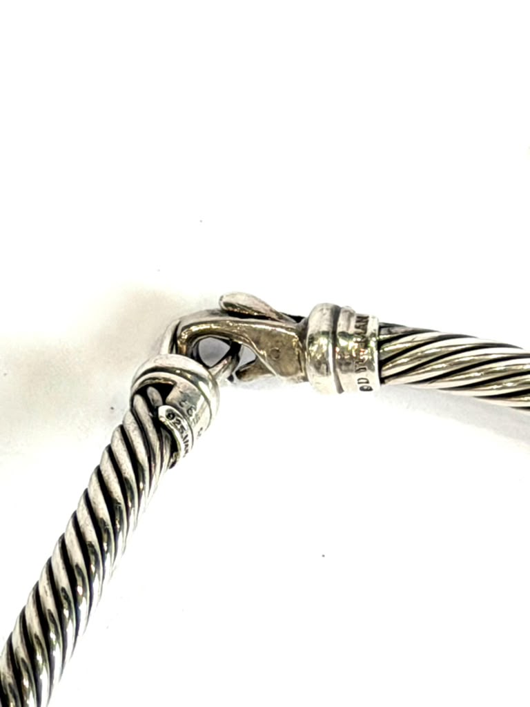 DY STERLING SILVER 14K YELLOW GOLD HAMPTON CABLE COLLAR NECKLACE