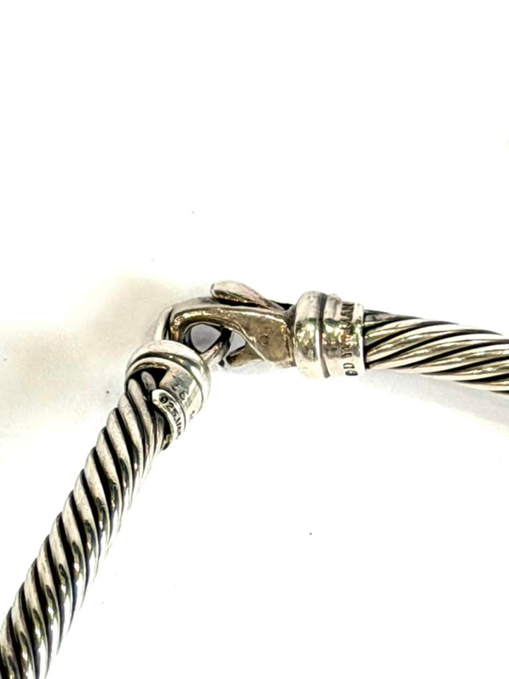 DY STERLING SILVER 14K YELLOW GOLD HAMPTON CABLE COLLAR NECKLACE