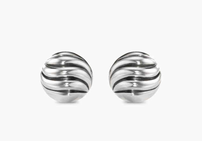 DAVID YURMAN SCULPTED CABLE STUD EARRINGS