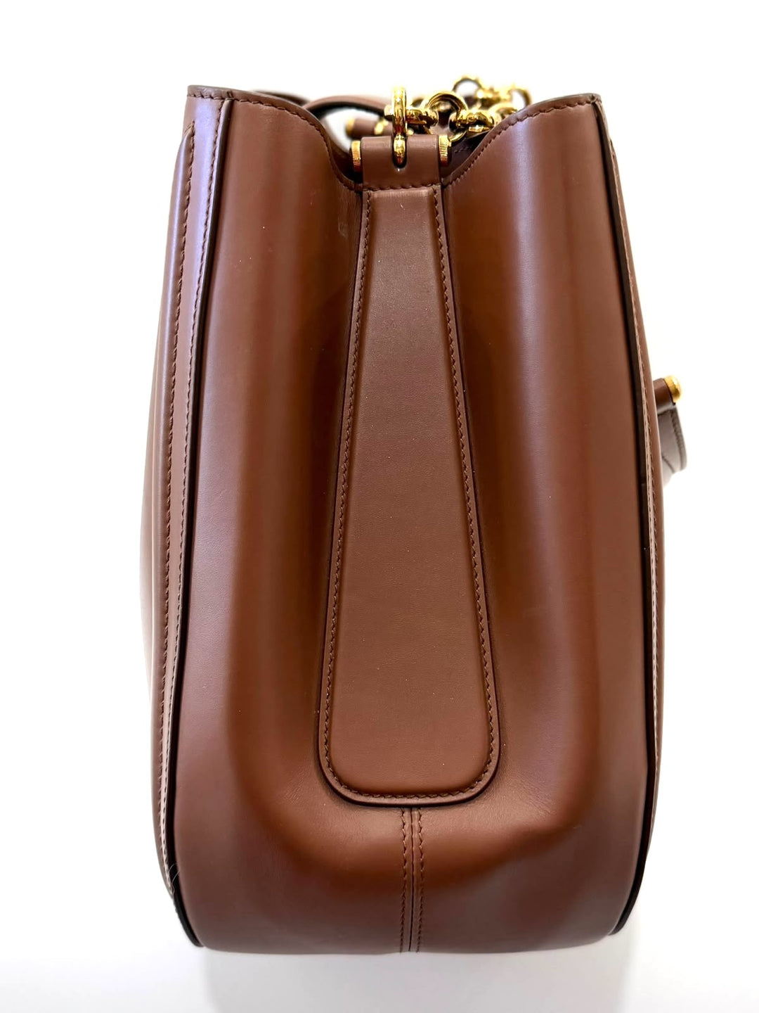 DOLCE &amp; GABBANA DG AMORE CALFSKIN LEATHER SATCHEL BAG