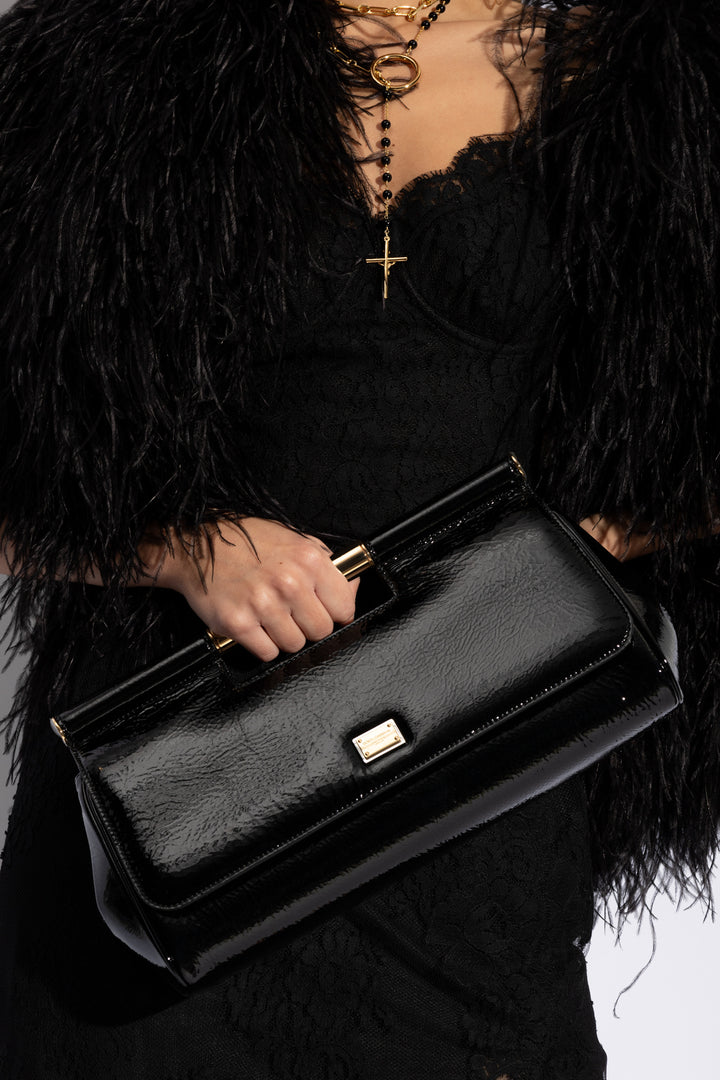 DOLCE &amp; GABBANA LARGE SICILY NAPLACK CLUTCH BAG