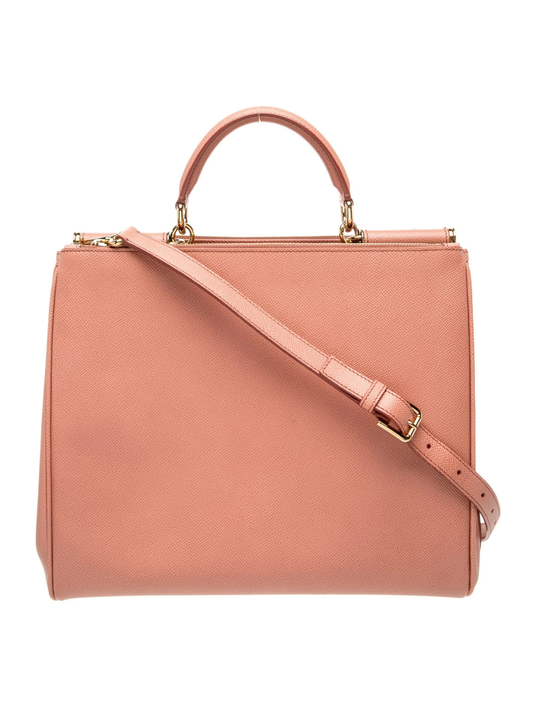 D &amp; G DAUPHINE SICILY MEDIUM SHOPPER CALFSKIN LEATHER TOTE BAG