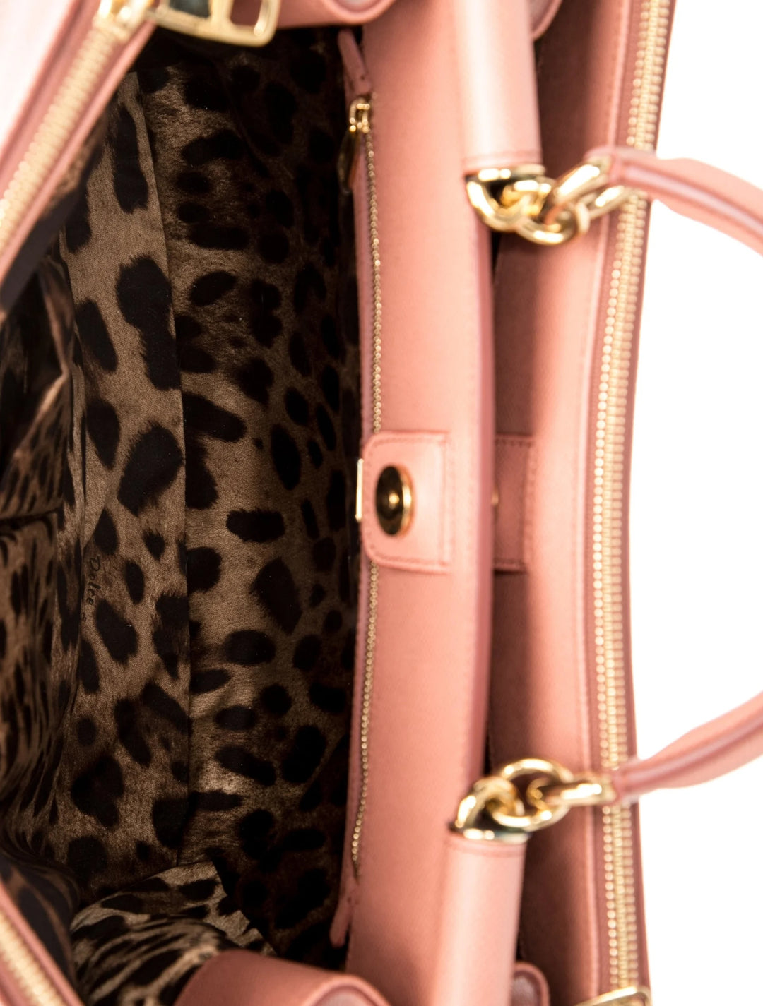 D &amp; G DAUPHINE SICILY MEDIUM SHOPPER CALFSKIN LEATHER TOTE BAG