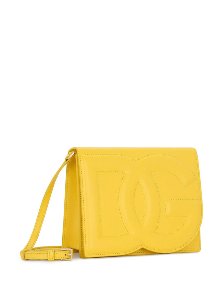 DOLCE &amp; GABBANA DG LOGO CALFSKIN LEATHER CROSSBODY BAG