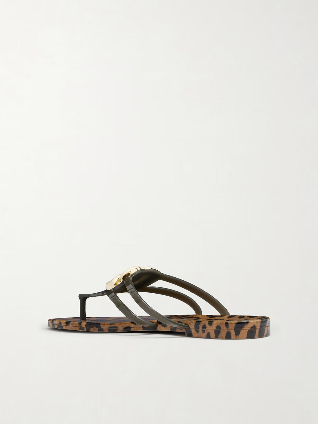 DOLCE &amp; GABBANA LEOPARD PRINT SLIDE SANDALS