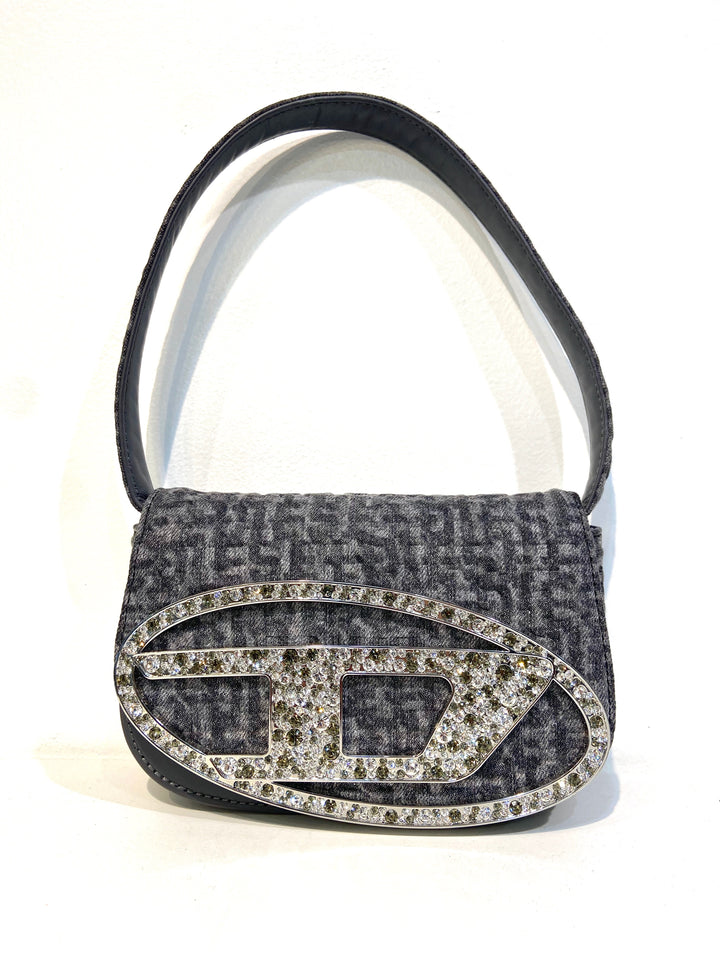 DIESEL 1DR DENIM SHOULDER BAG