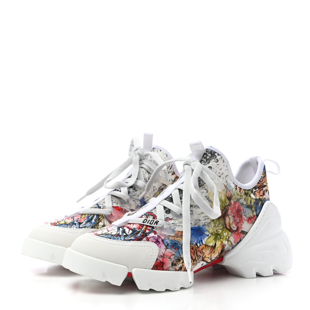 CHRISTIAN DIOR D-CONNECT ZODIAC PRINTED WHITE MULTICOLOR SNEAKERS