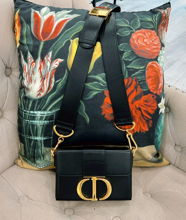 DIOR BOX CALFSKIN LEATHER 30 MONTAIGNE SHOULDER BAG