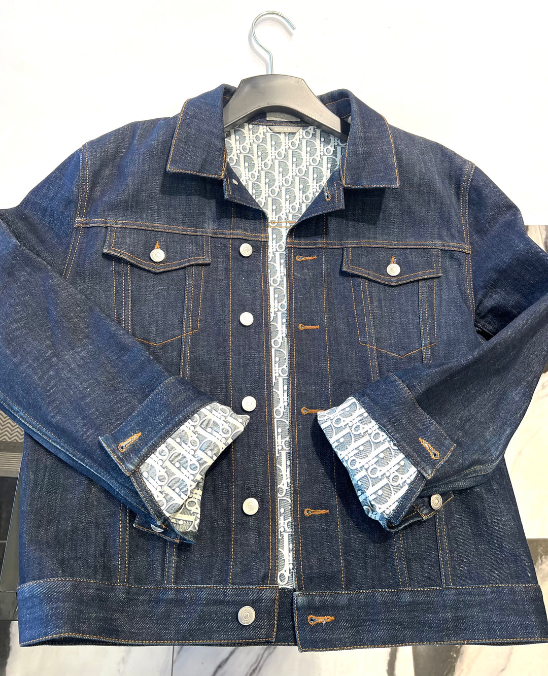DIOR OBLIQUE RAW DENIM JACKET