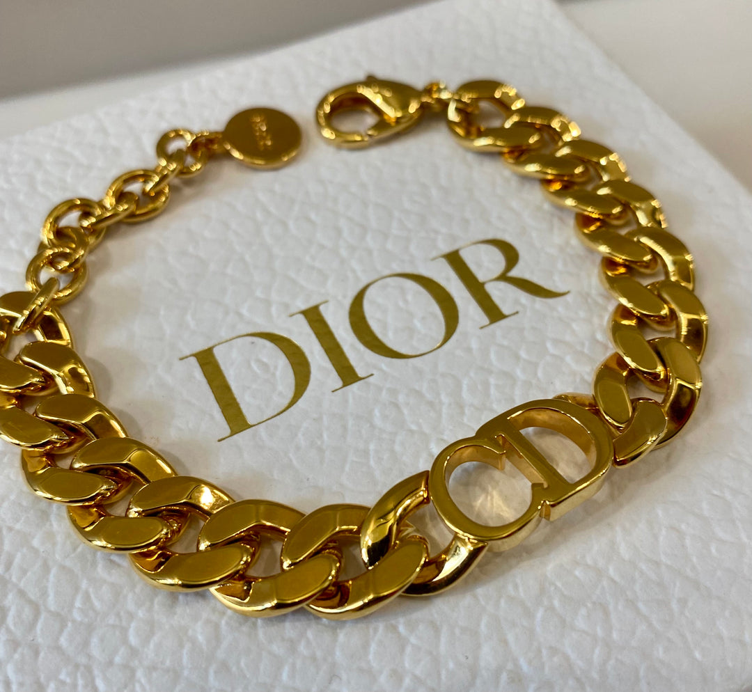 DIOR ÉTOILE CD LOGO CHAIN BRACELET