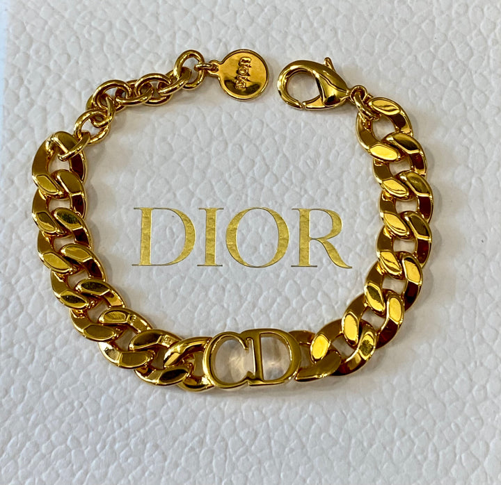 DIOR ÉTOILE CD LOGO CHAIN BRACELET