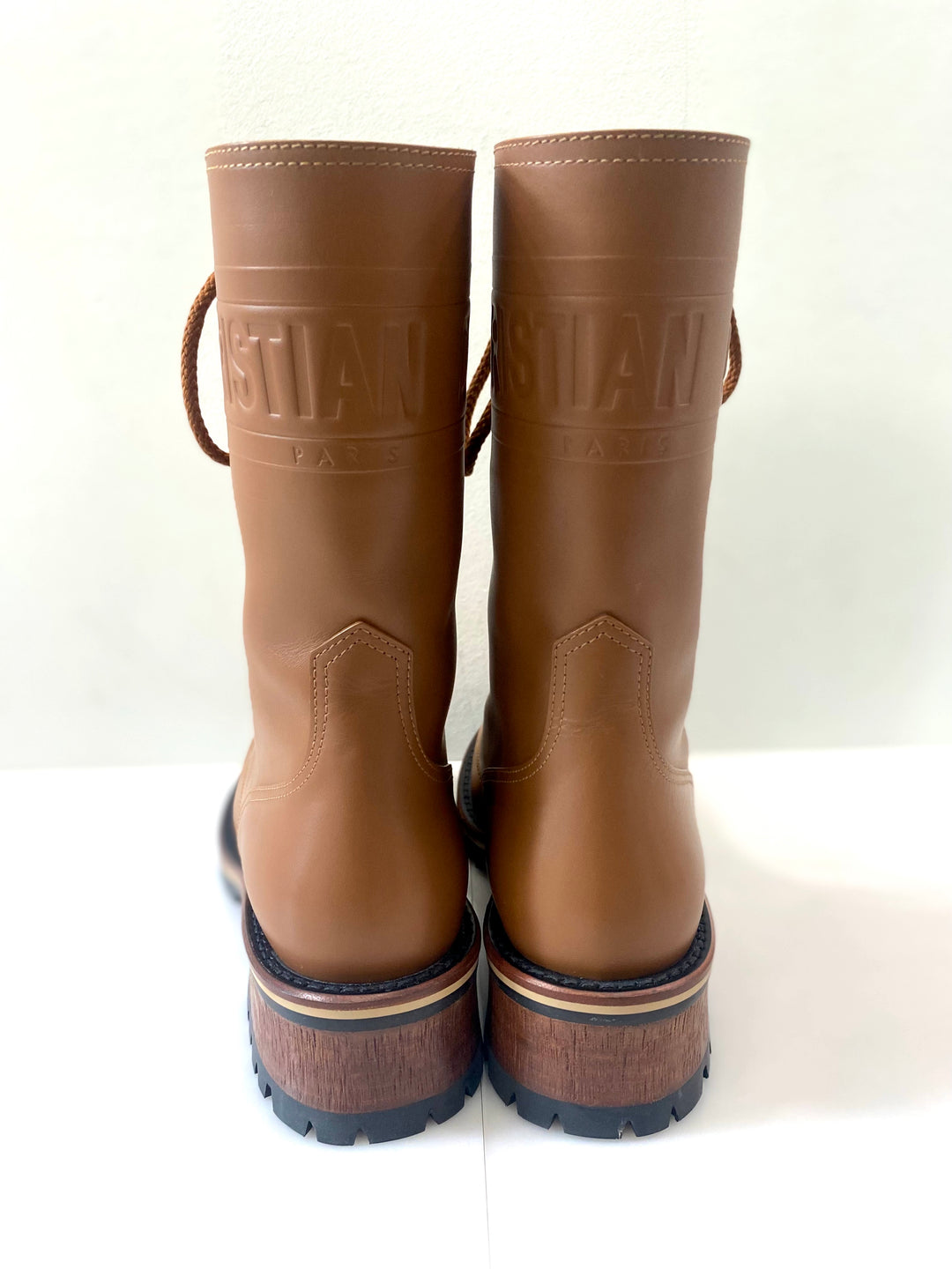 CHRISTIAN DIOR CALFSKIN QUEST COMBAT BOOTS