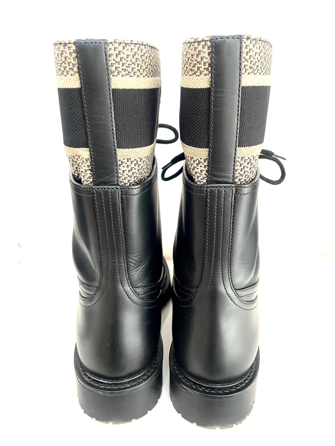 CHRISTIAN DIOR CALFSKIN TECHNICAL FABRIC D-MAJOR ANKLE BOOTS