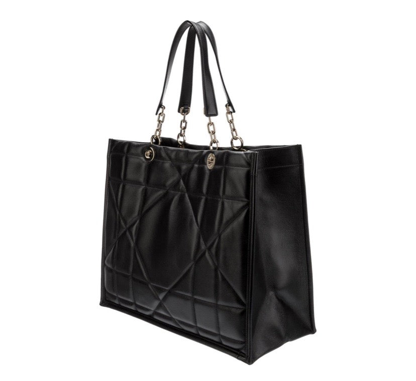 CHRISTIAN DIOR CALFSKIN ARCHICANNAGE ESSENTIAL LARGE TOTE