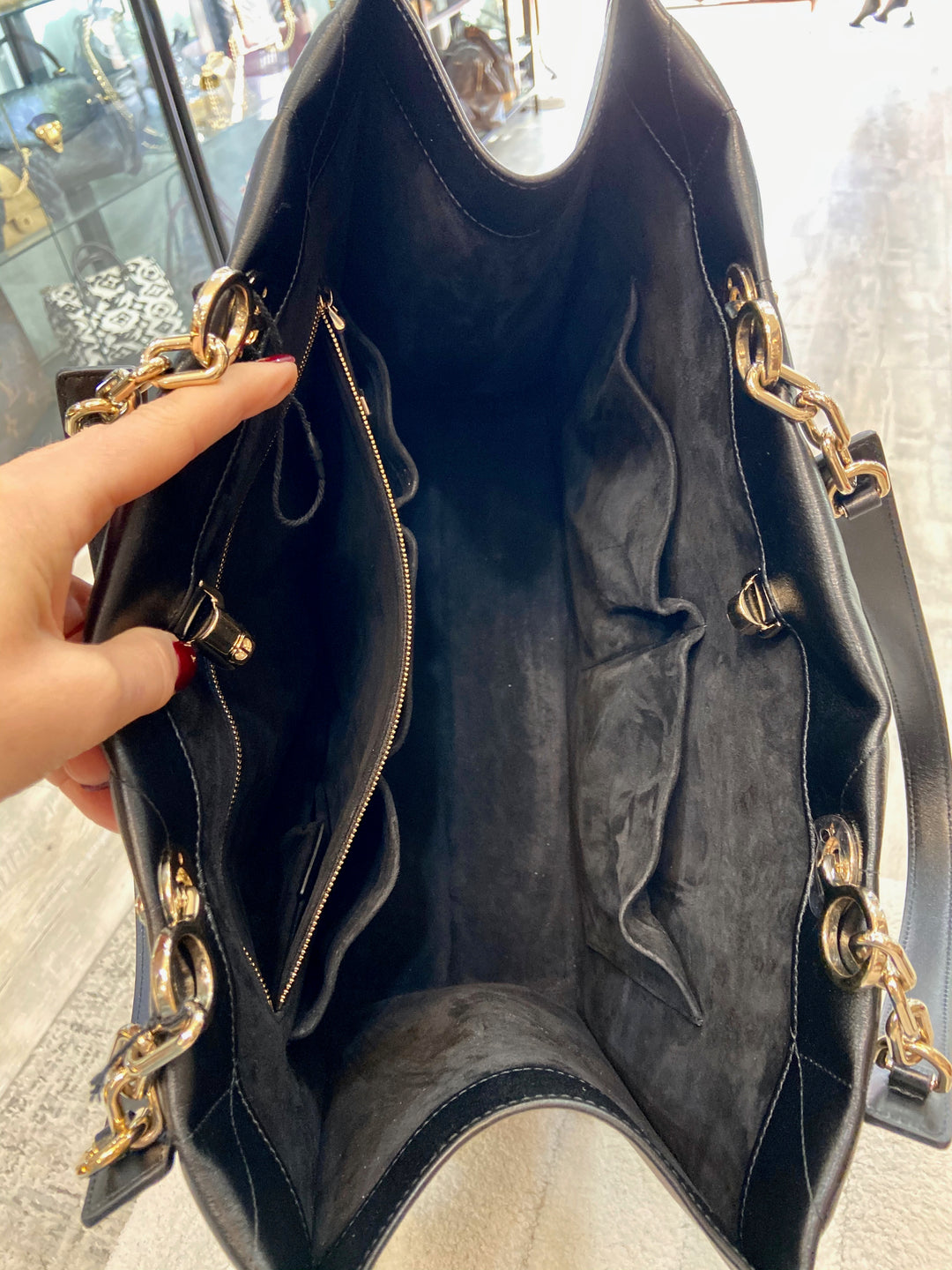 CHRISTIAN DIOR CALFSKIN ARCHICANNAGE ESSENTIAL LARGE TOTE