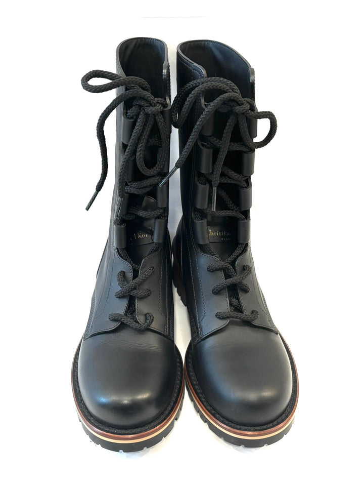 DIOR CALFSKIN LEATHER QUEST HIKING BOOTS