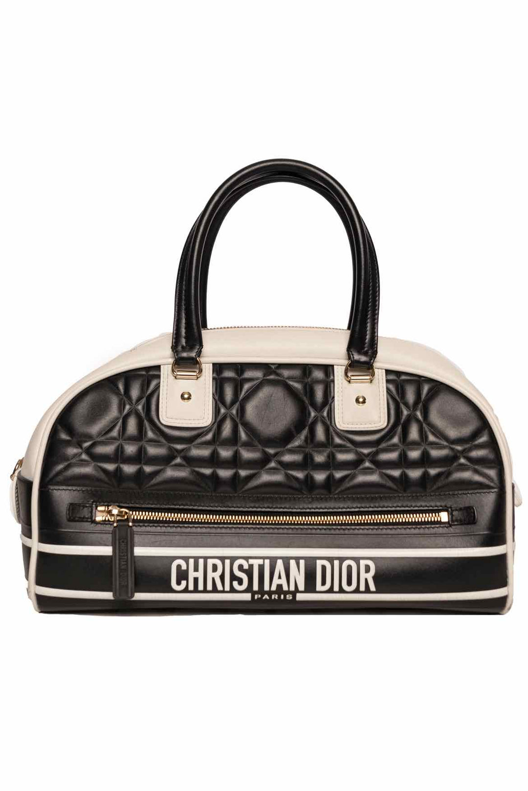DIOR CANNAGE QUILTED LEATHER VIBE BOWLING BAG