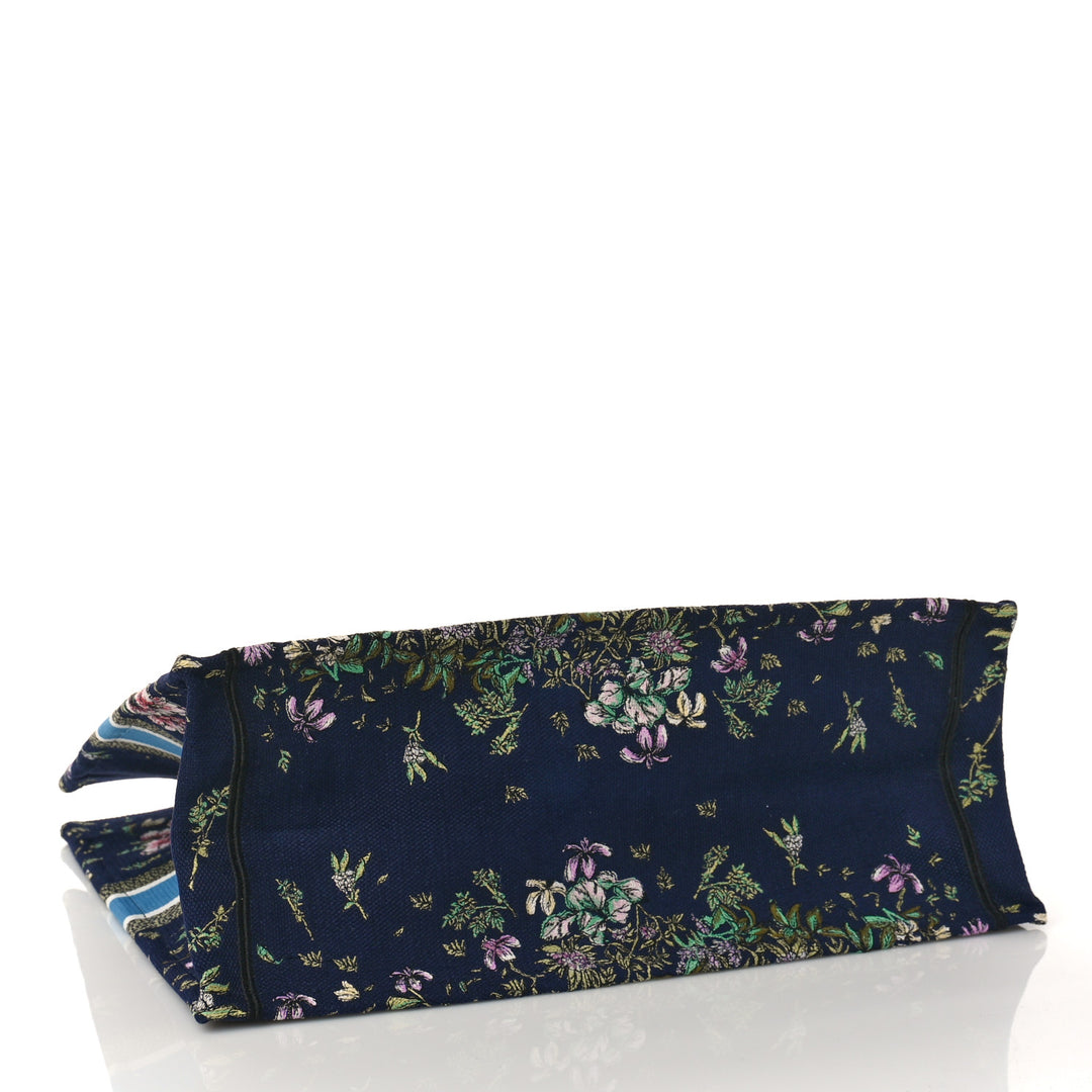 DIOR CANVAS EMBROIDERED LARGE D-CONSTELLATION BOOK TOTE