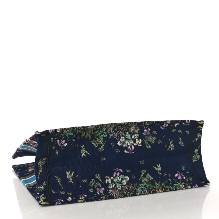 DIOR CANVAS EMBROIDERED LARGE D-CONSTELLATION BOOK TOTE