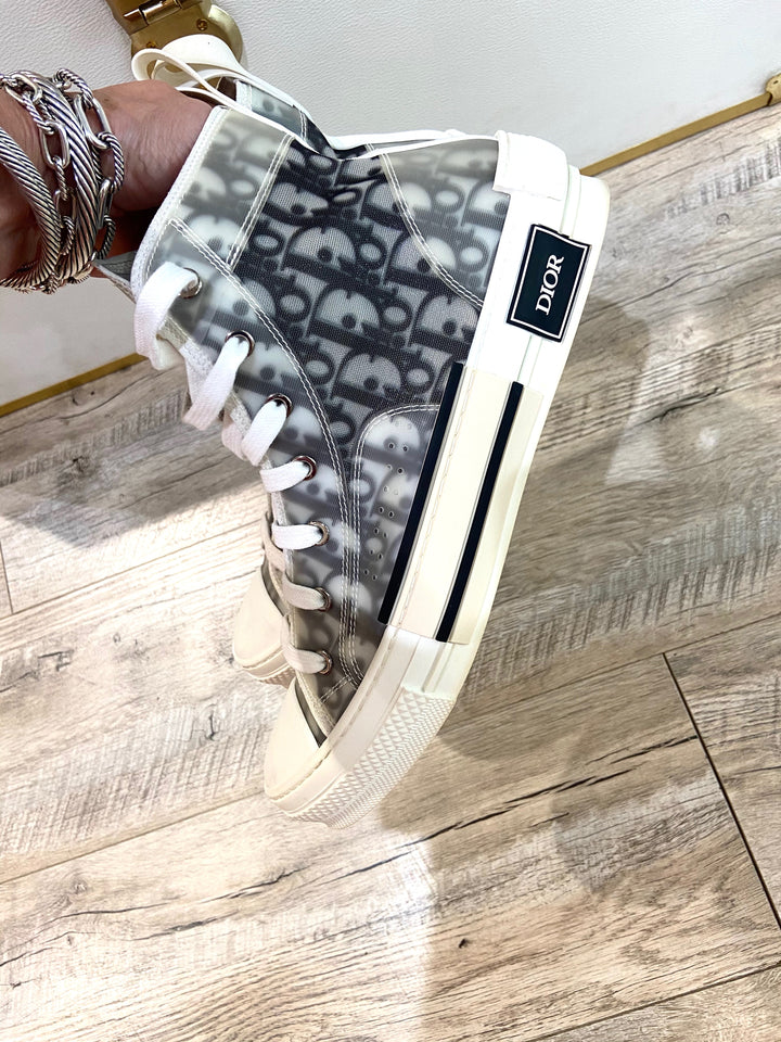 DIOR MEN'S B23 OBLIQUE CANVAS HIGH TOP SNEAKERS – Caroline's