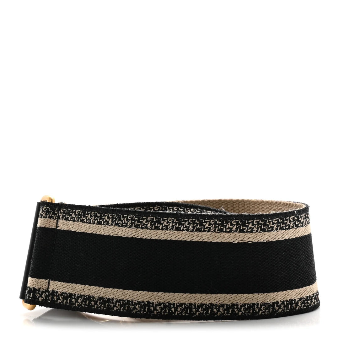 DIOR CANVAS EMBROIDERED SHOULDER STRAP