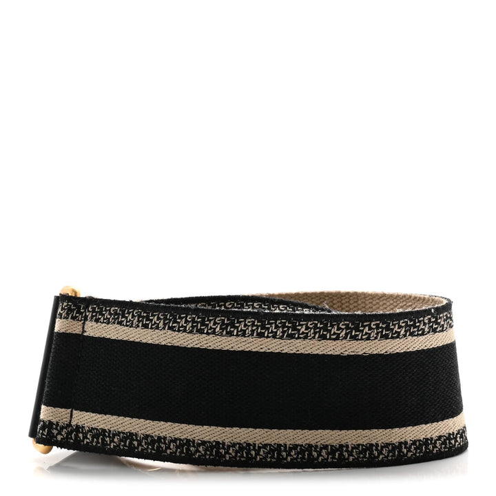 DIOR CANVAS EMBROIDERED SHOULDER STRAP