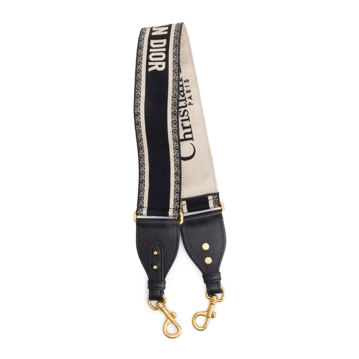 DIOR CANVAS EMBROIDERED SHOULDER STRAP