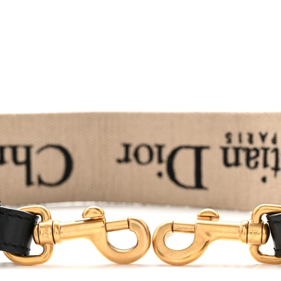 DIOR CANVAS EMBROIDERED SHOULDER STRAP