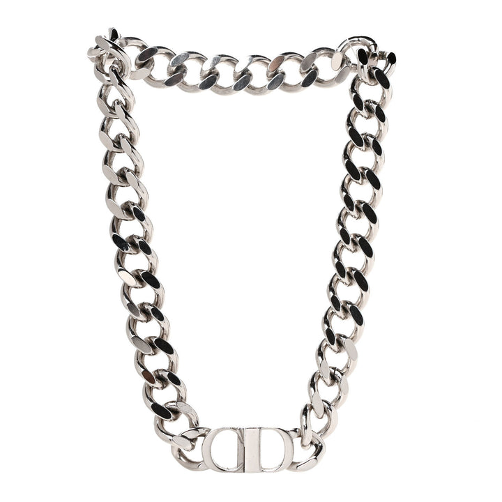DIOR BRASS CD CHAIN LINK NECKLACE