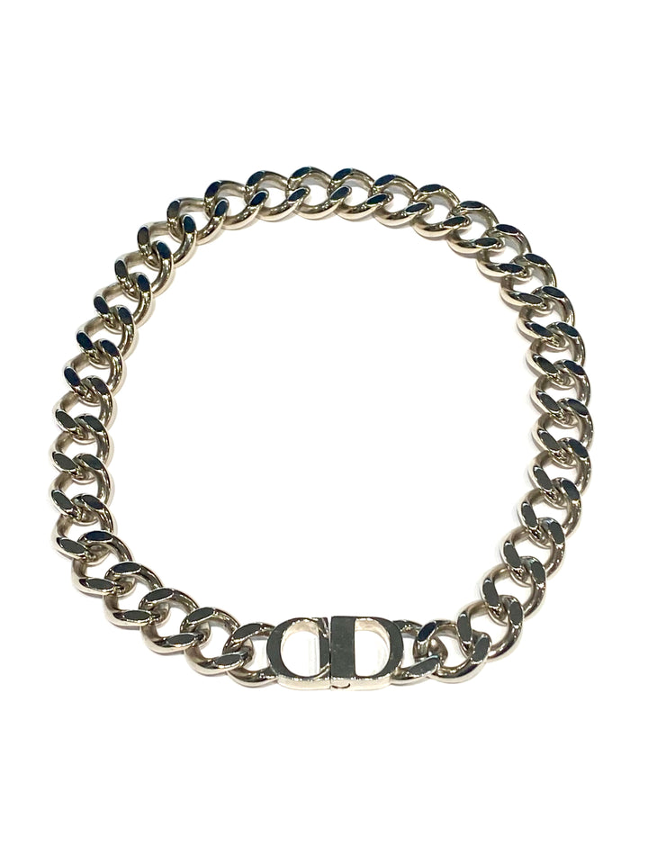 DIOR BRASS CD CHAIN LINK NECKLACE