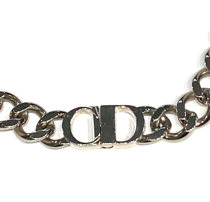 DIOR BRASS CD CHAIN LINK NECKLACE