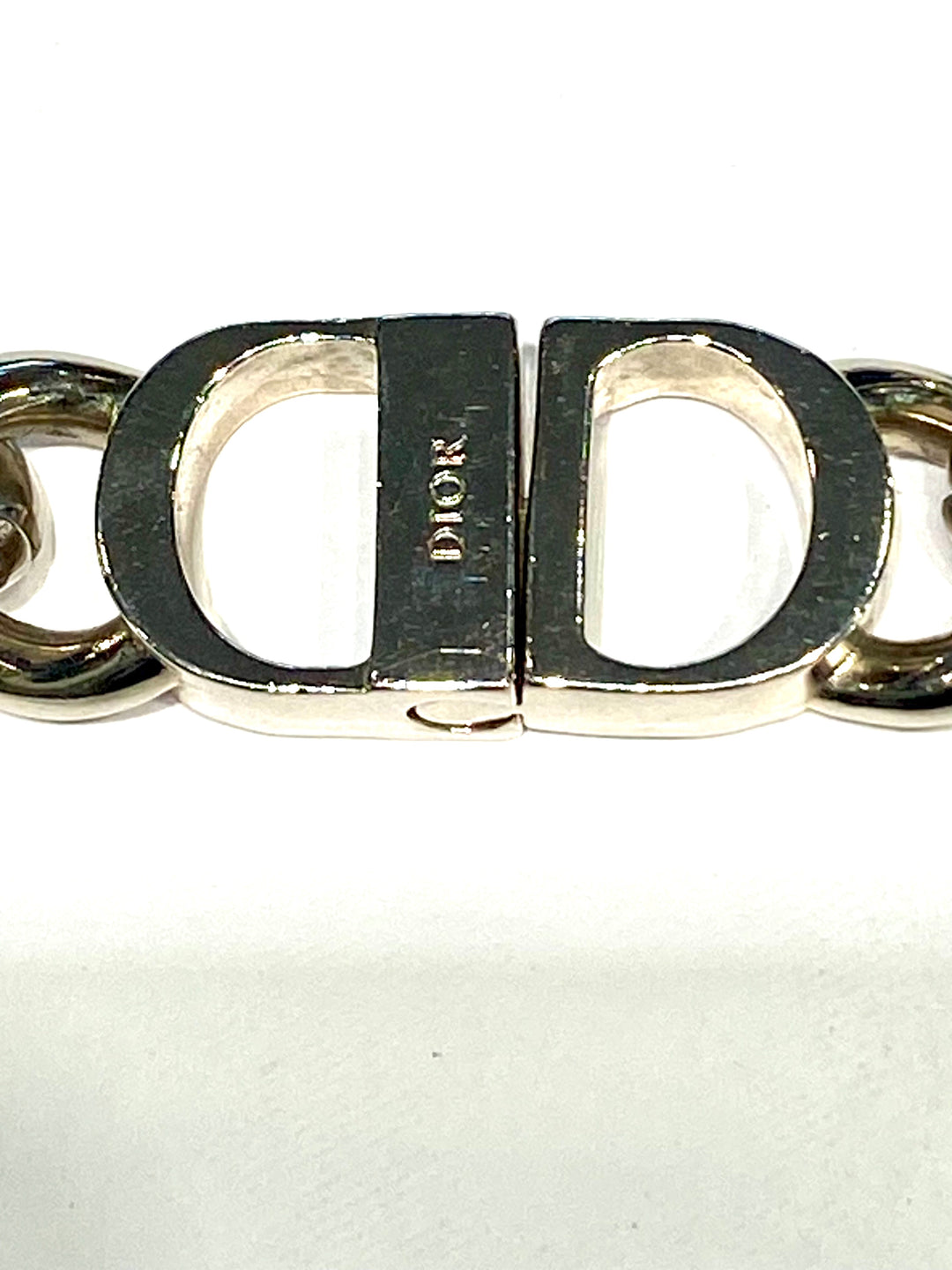 DIOR BRASS CD CHAIN LINK NECKLACE