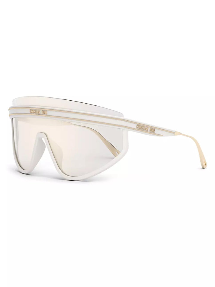 DIOR CHRISTIAN DIOR CLUB M2U MIRROR GOLD CLEAR MASK SUNGLASSES