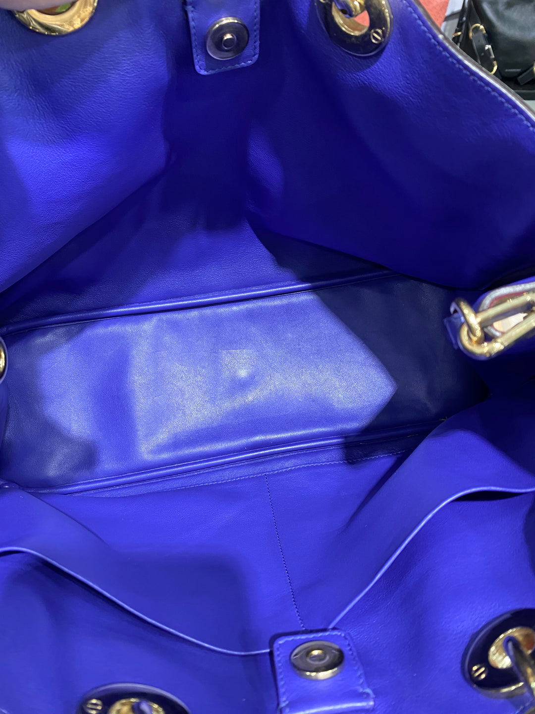 DIOR DIORISSIMO TRI-COLOR CALFSKIN LEATHER LARGE TOTE BAG