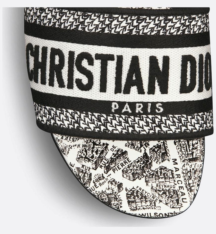 CHRISTIAN DIOR DWAY PLAN DE PARIS EMBROIDERED FLAT MULES