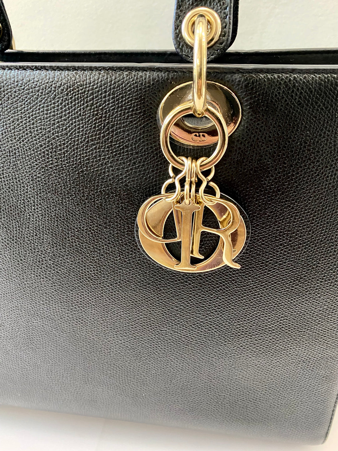 CHRISTIAN DIOR GRAINED CALFSKIN LARGE LADY DIOR BAG – Caroline's