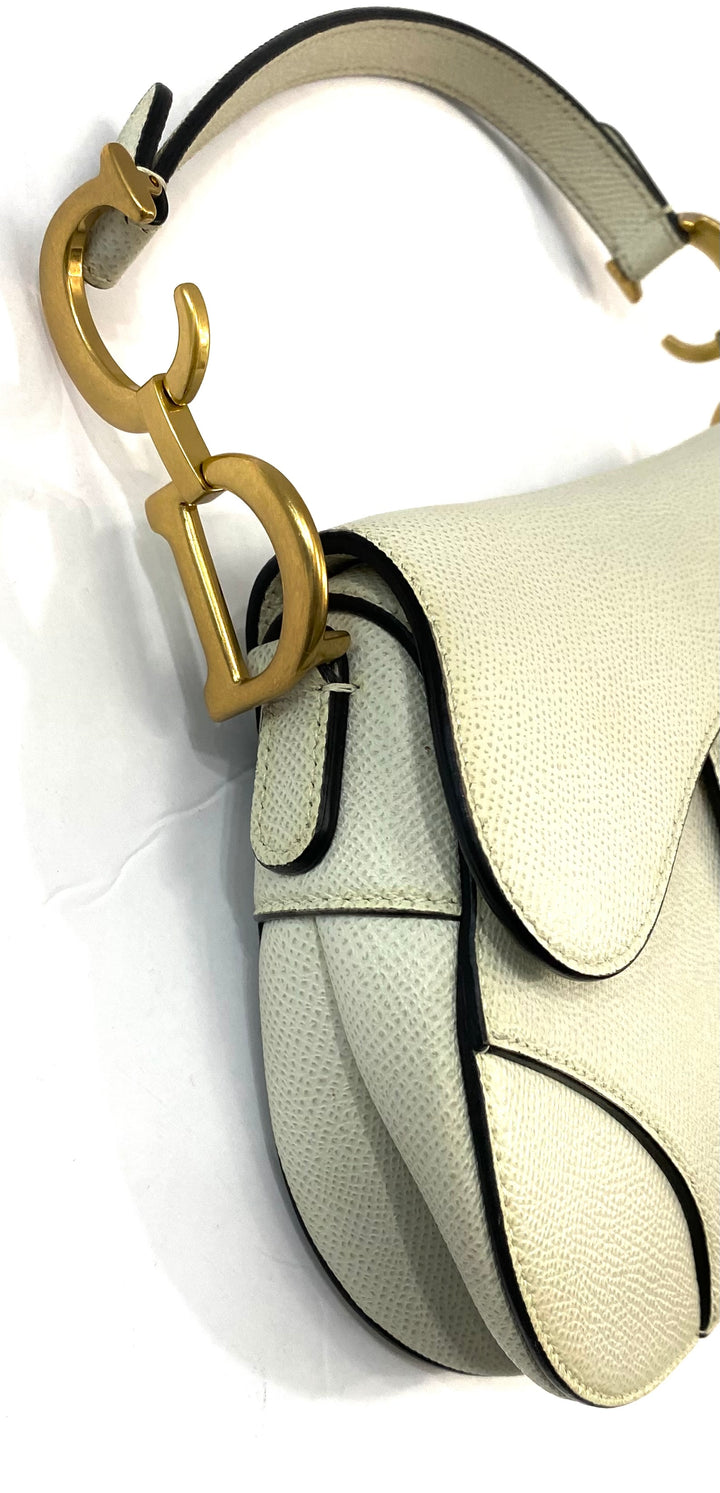 DIOR CALFSKIN LEATHER MINI SADDLE BAG WITH A STRAP