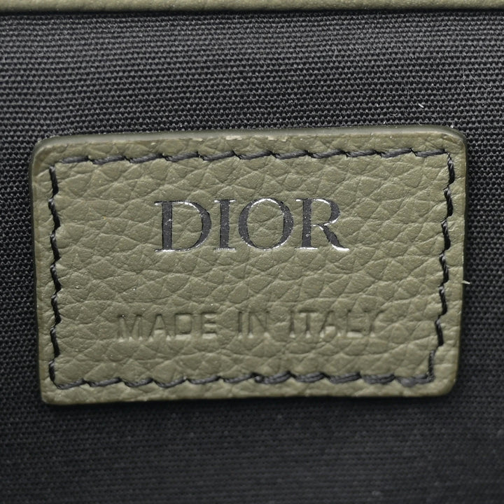CHRISTIAN DIOR GRAINED CALFSKIN SADDLE DRAWSTRING BACKPACK
