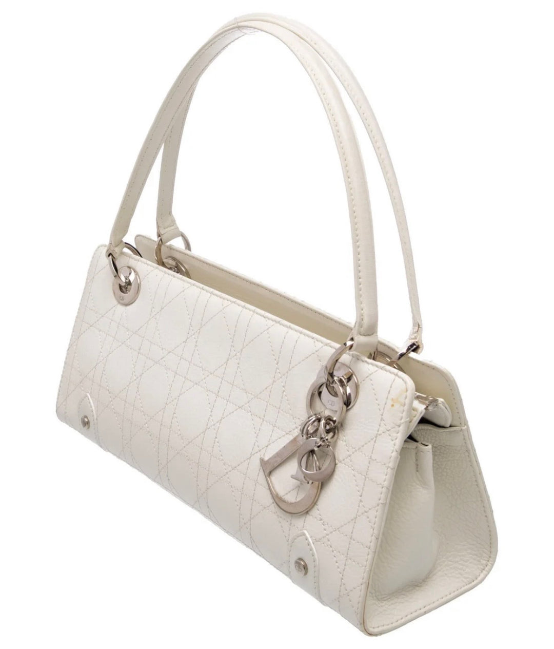 DIOR CANNAGE EAST WEST LAMBSKIN LEATHER LADY DIOR BAG