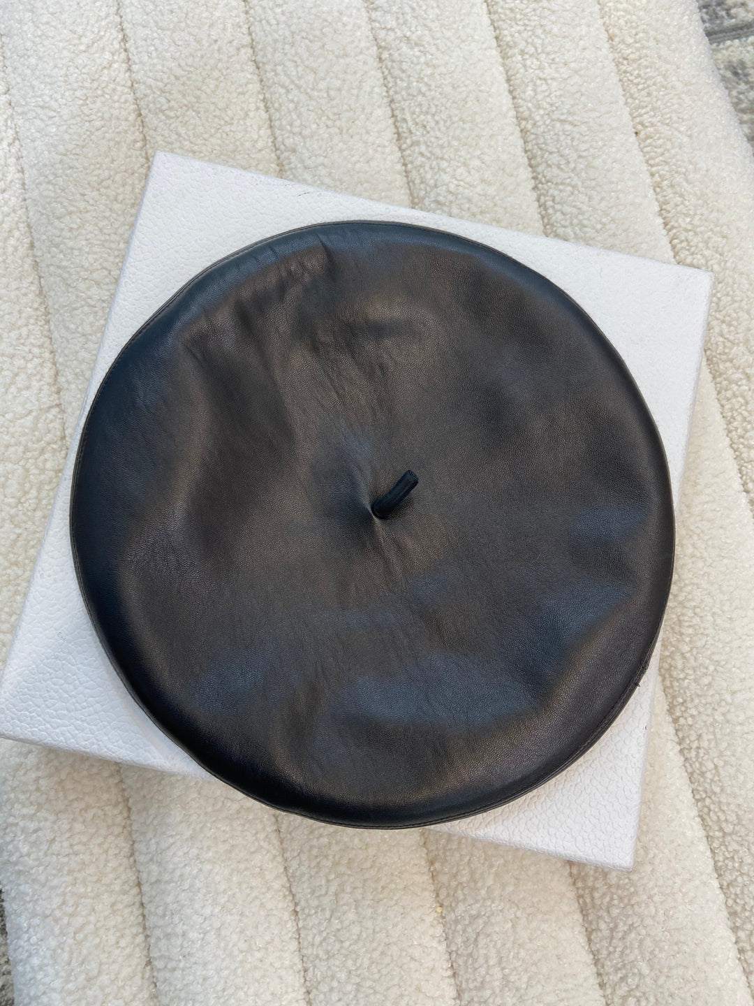 CHRISTIAN DIOR D-DREAM LAMBSKIN LEATHER BERET