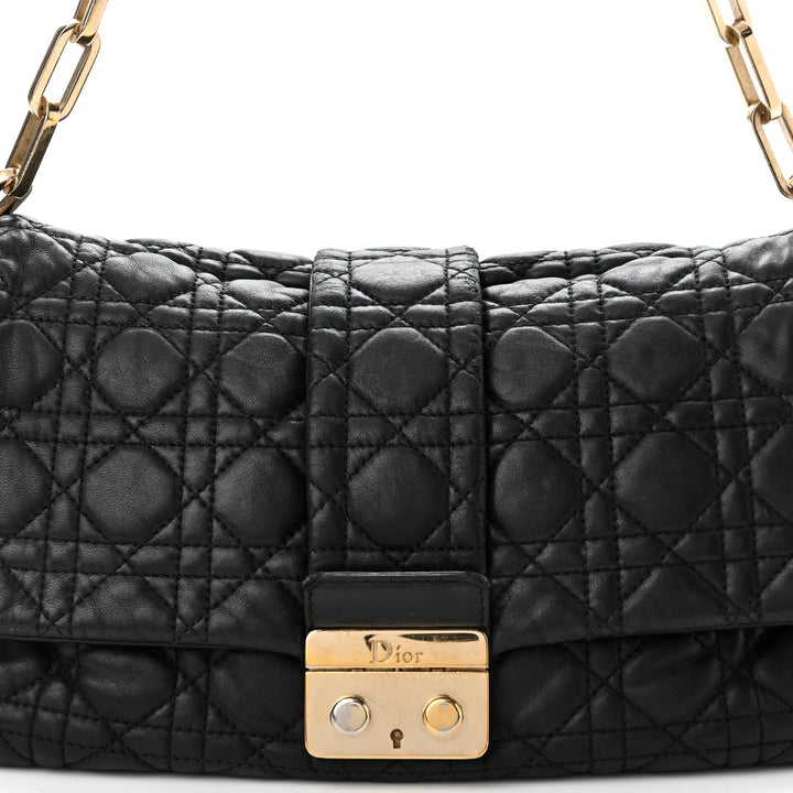 DIOR LAMBSKIN CANNAGE NEW LOCK SHOULDER BAG