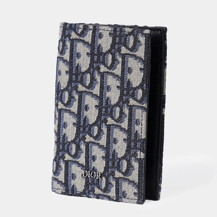 CHRISTIAN DIOR MONOGRAM OBLIQUE JACQUARD VERTICAL CARD HOLDER