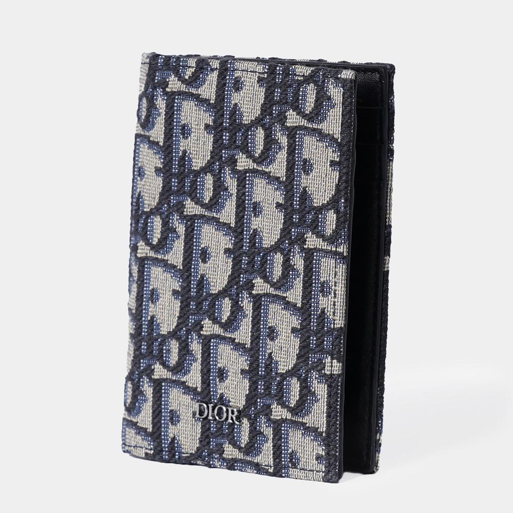 CHRISTIAN DIOR MONOGRAM OBLIQUE JACQUARD VERTICAL CARD HOLDER