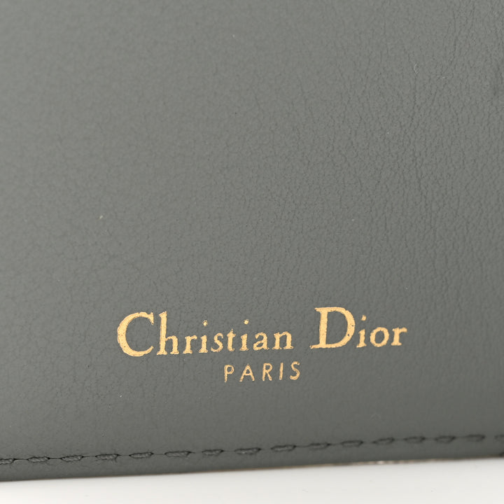 DIOR OBLIQUE SADDLE LOTUS TRI-FOLD WALLET