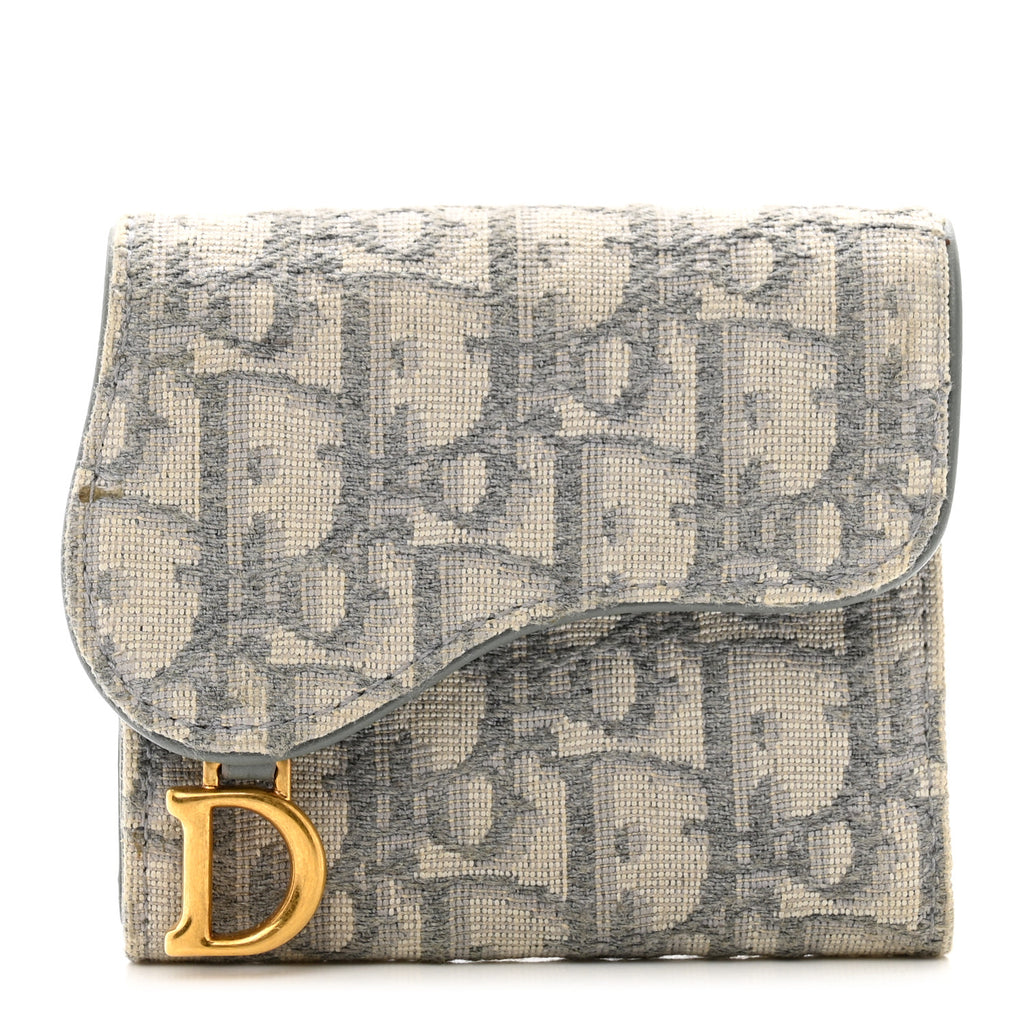 Dior Saddle Lotus ウォレット　オブリーク DIOR OBLIQUE SADDLE LOTUS TRI-FOLD WALLET – Caroline's Fashion
